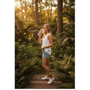 Coca-Cola Embroidered Red Patch 24oz "Enjoy" Tervis Tumbler Cup White Lid Clear